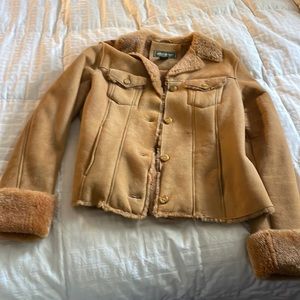 Genuine lamb leather! Eddie Bauer shearling jacket. Flirty, fun, fall!